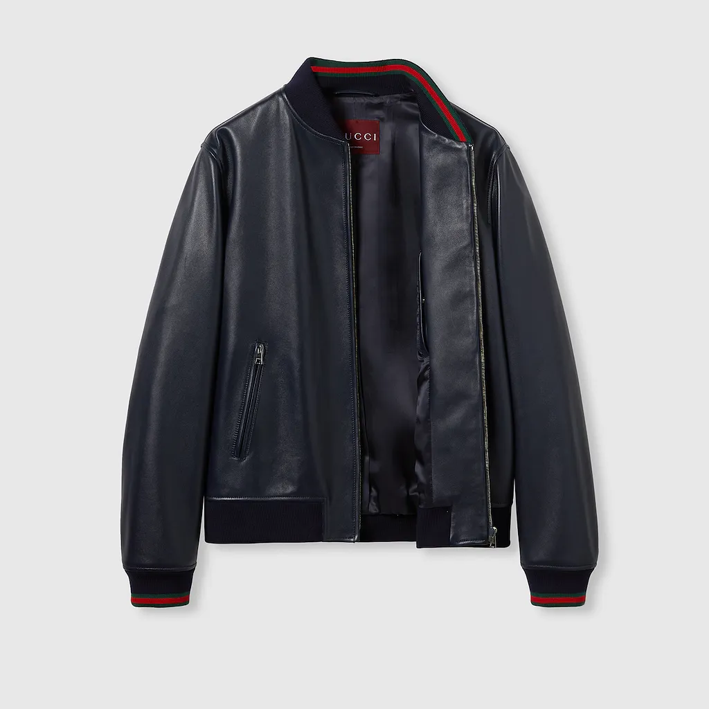 Nappa Leather Zip Jacket