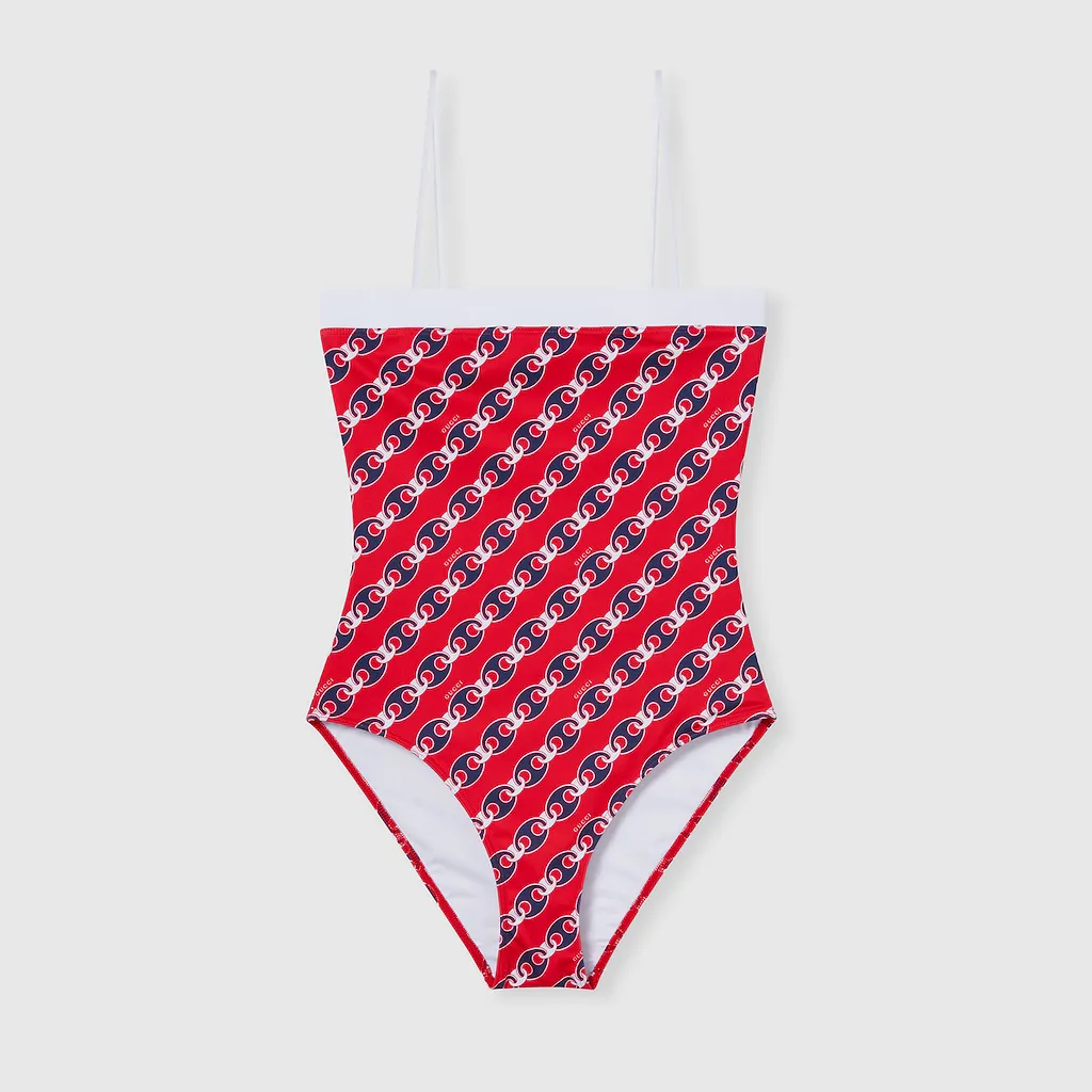 Printed Stretch Jersey Swimsuit