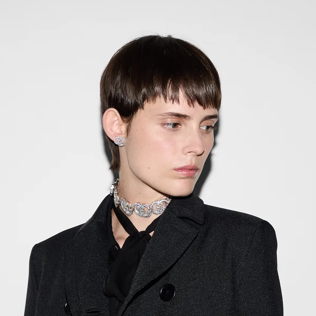 Gg Marmont Crystal Choker Necklace