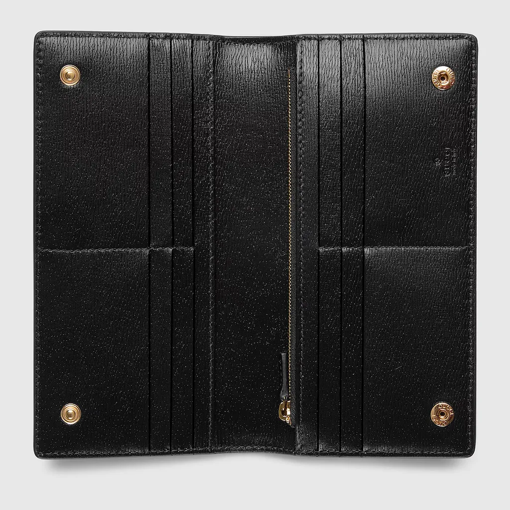 Continental Wallet With Gucci Script