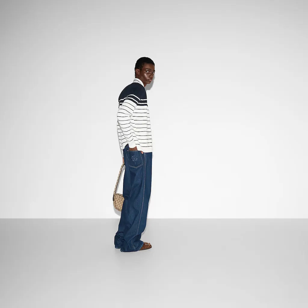 Denim Trousers With Embroidery