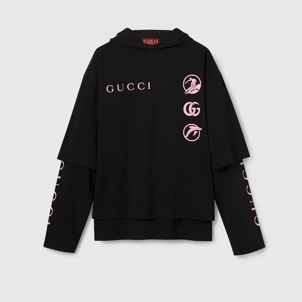 Printed Cotton Jersey Long-Sleeve T-Shirt