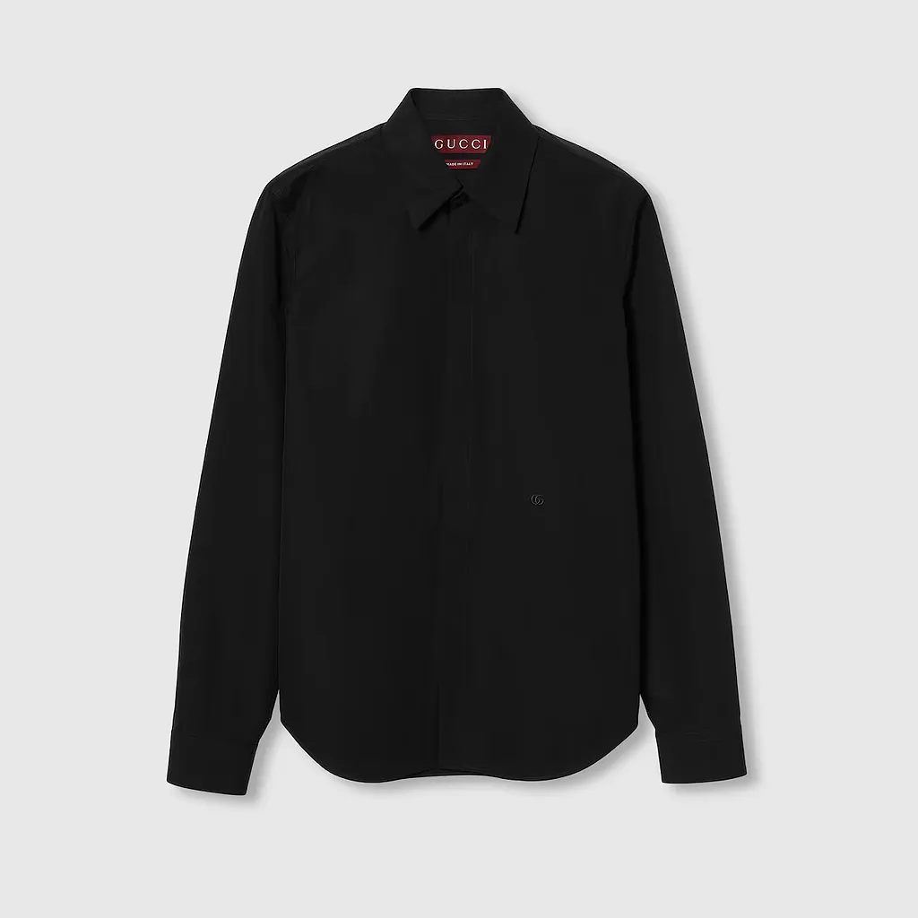 Embroidered Cotton Poplin Shirt
