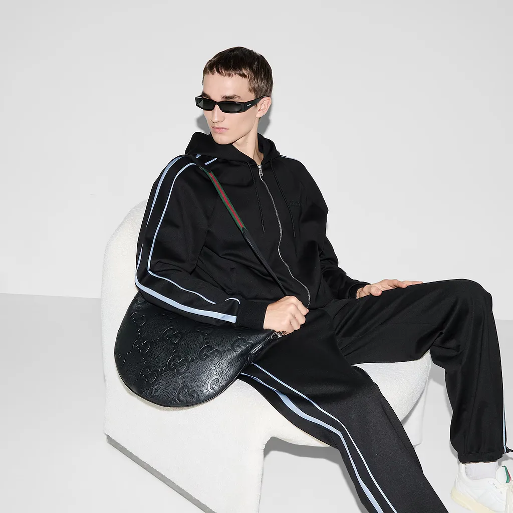 Embroidered Jersey Zip Jacket