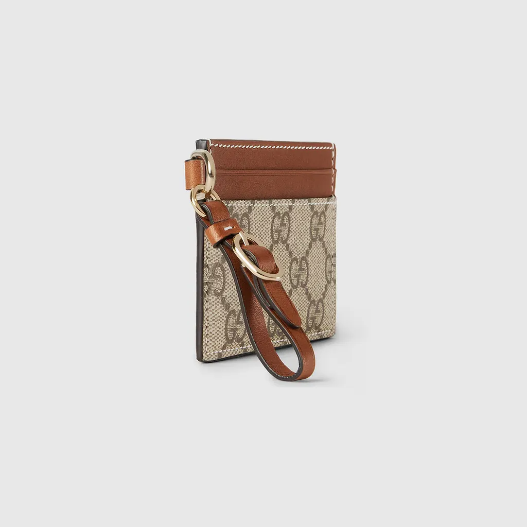 Gg Emblem Card Case With Strap