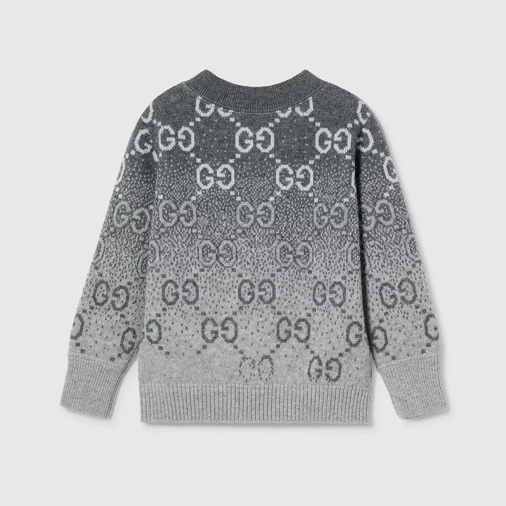 Children's Gg Wool Jacquard Cardigan