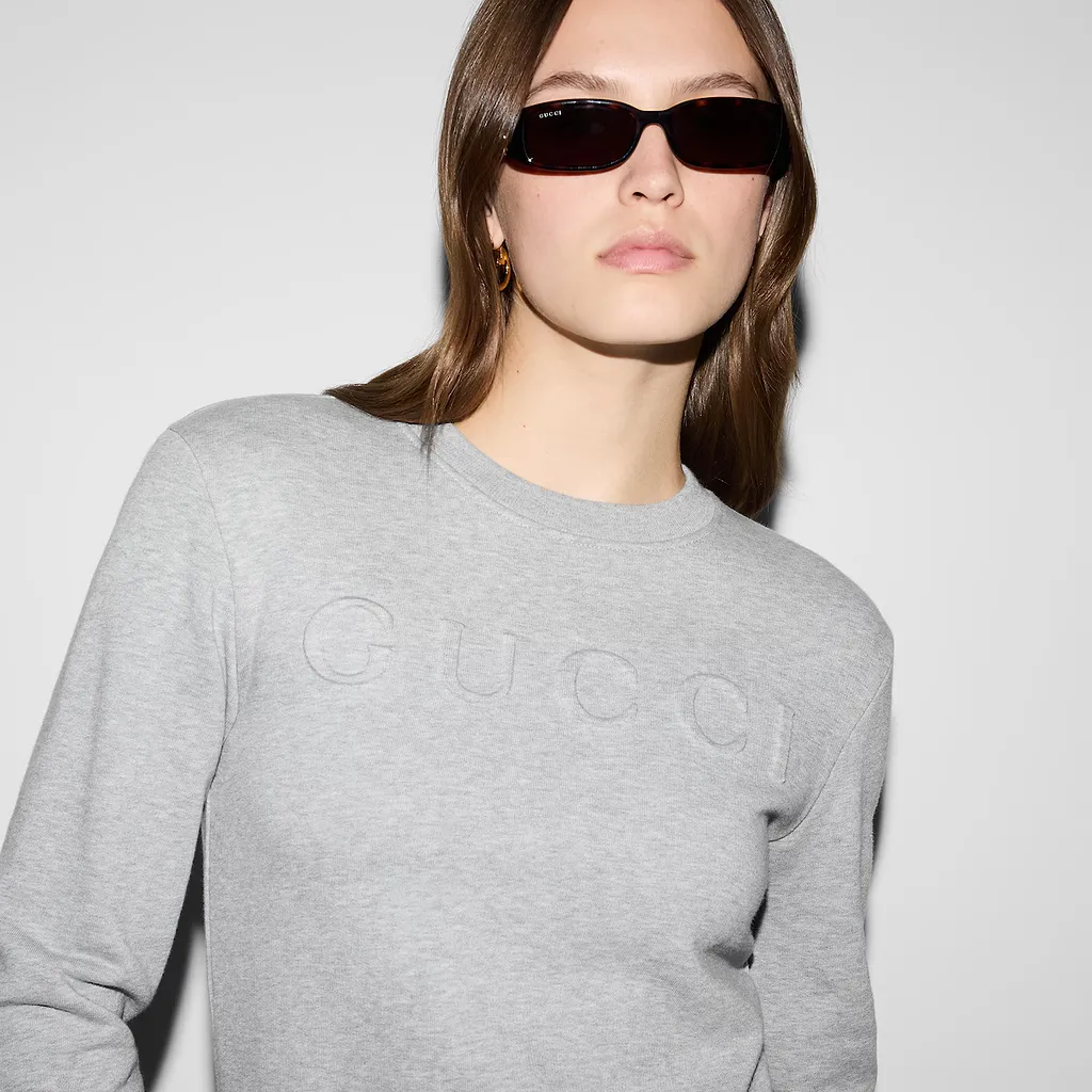 Cotton Jersey Embossed Sweatshirt