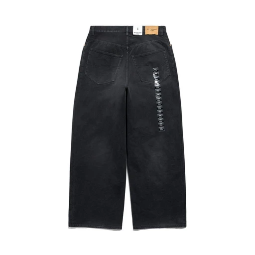 Denim Size Sticker Baggy Pants