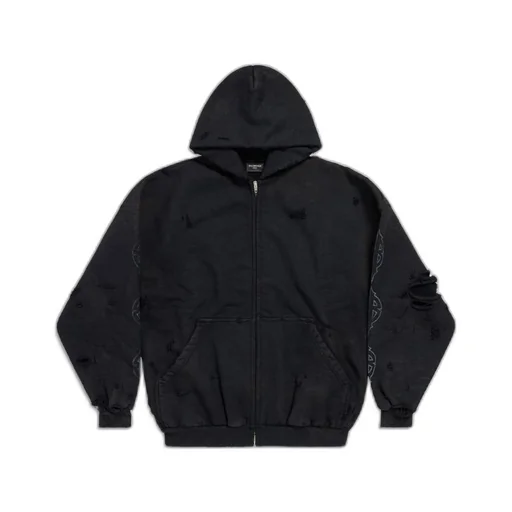 Paris Moon Outerwear Zip-Up Hoodie Oversized