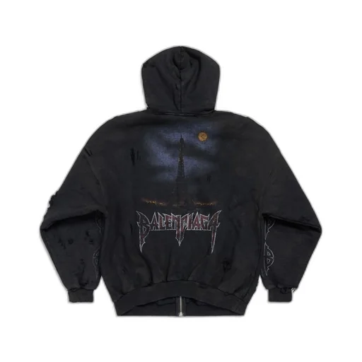 Paris Moon Outerwear Zip-Up Hoodie Oversized
