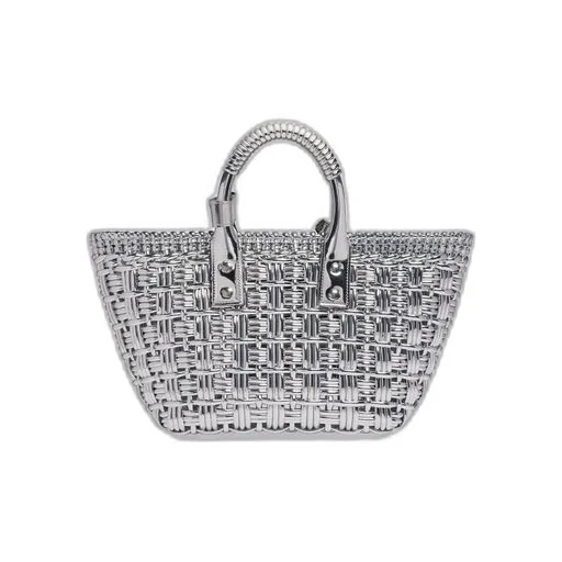Bistro Xs Basket With Strap In Mirror Fabric