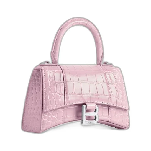 Hourglass Xs Handbag Crocodile Embossed