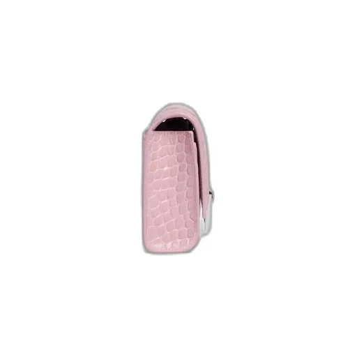 Hourglass Wallet On Chain Crocodile Embossed
