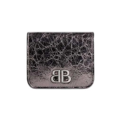Monaco Flap Coin And Card Holder Metallized