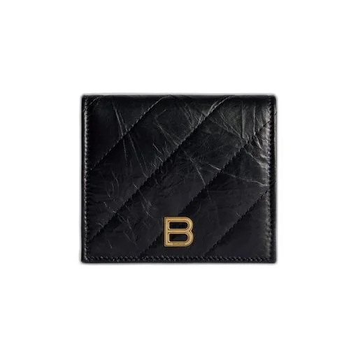 Crush Flap Coin And Card Holder Quilted