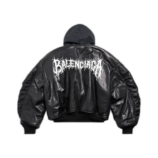 DIY Metal Outline Hooded Bomber