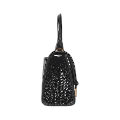 Hourglass Xs Handbag Crocodile Embossed