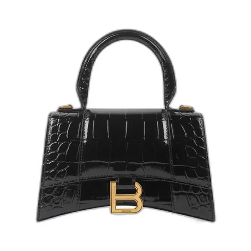 Hourglass Xs Handbag Crocodile Embossed