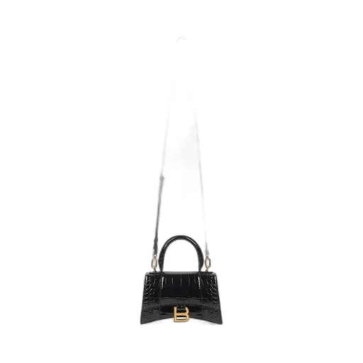 Hourglass Xs Handbag Crocodile Embossed