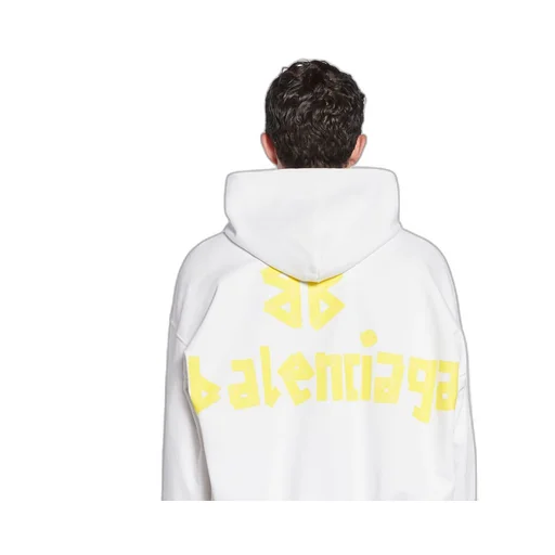 Tape Type Ripped Pocket Hoodie Large Fit