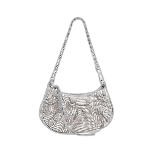 Le Cagole Mini Bag With Chain And Rhinestones