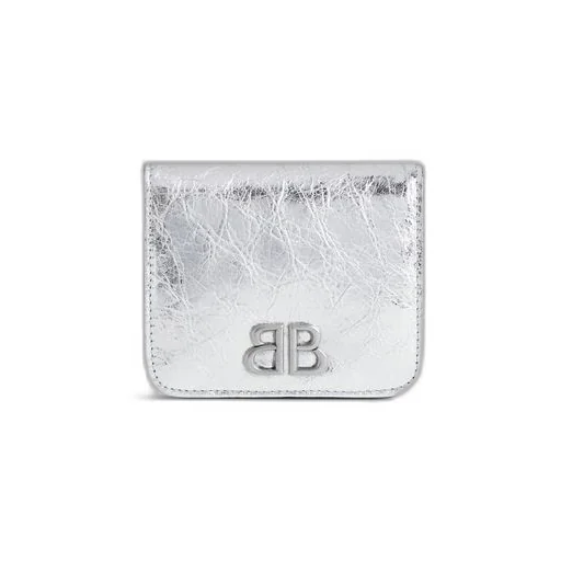 Monaco Flap Coin And Card Holder Metallized
