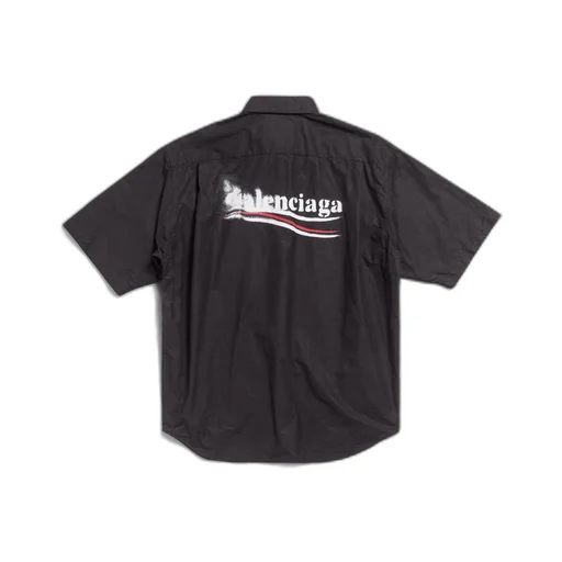 Political Stencil Short Sleeve Shirt Large Fit