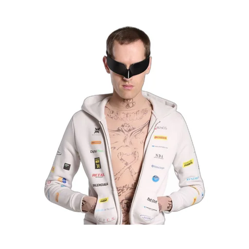 Business English Zip-Up Hoodie Small Fit