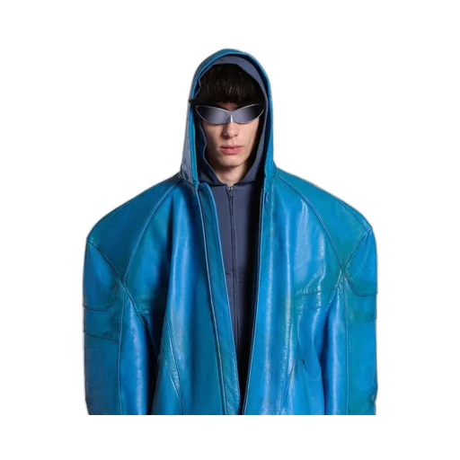 Hooded Biker Jacket