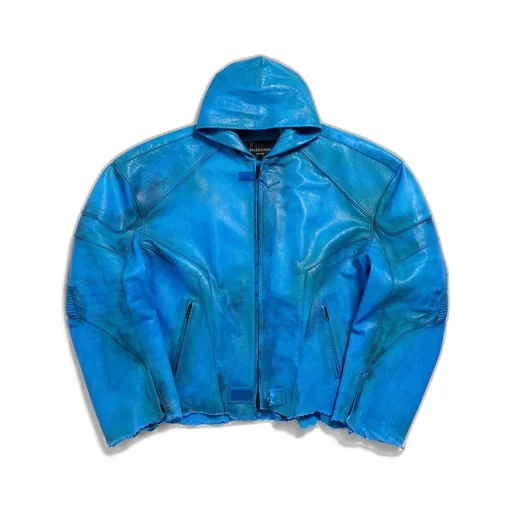 Hooded Biker Jacket