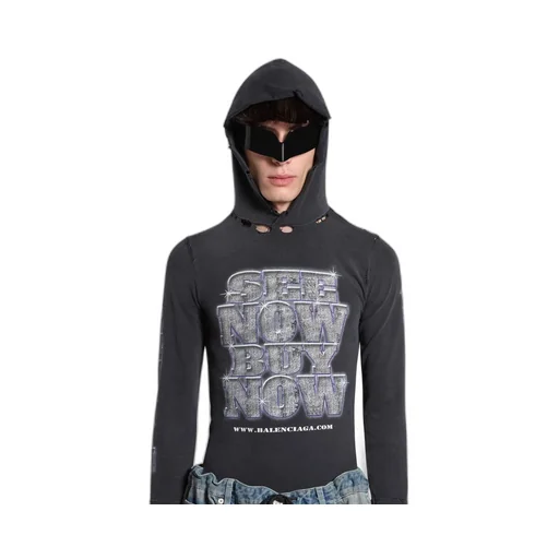 SNBN Long Sleeve Hooded T-Shirt Fitted