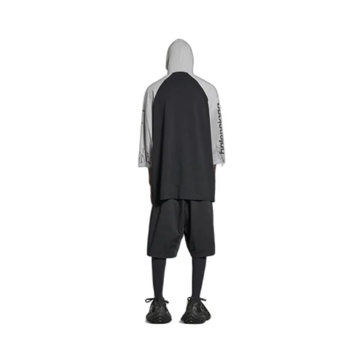 3B Stencil Hooded Raglan T-Shirt Oversized
