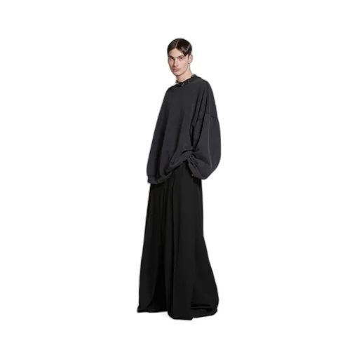 Pierced Round Sweatshirt Oversized