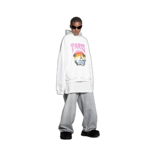 Paris Tropical Round Hoodie Oversized