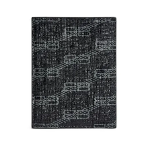 Signature Vertical Bifold Wallet Bb Monogram Coated Canvas