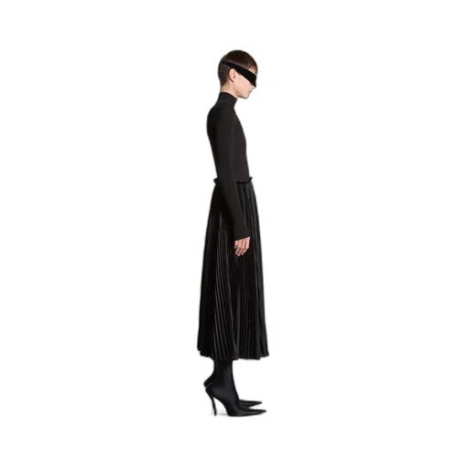 Bal Diagonal Allover Hybrid Tank Top Pleated Dress