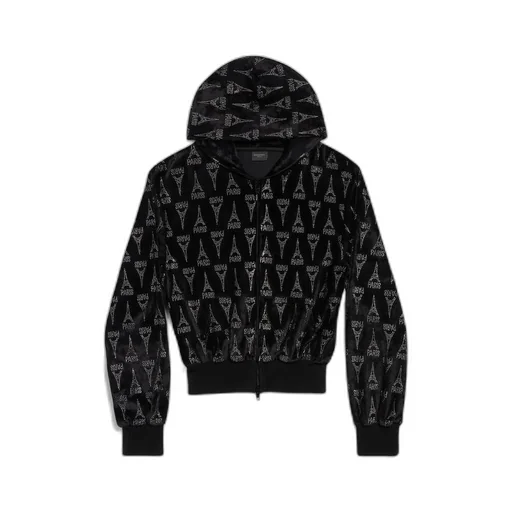 Paris Shrunk Zip-Up Hoodie