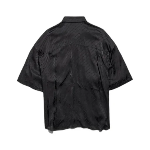 Stencil Allover Short Sleeve Wrap Blouse