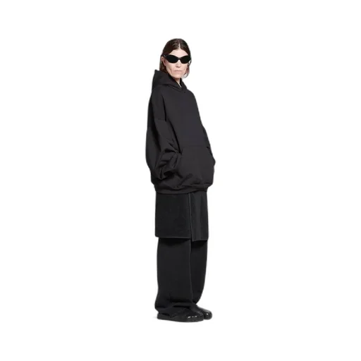 Handwritten Round Hoodie Oversized