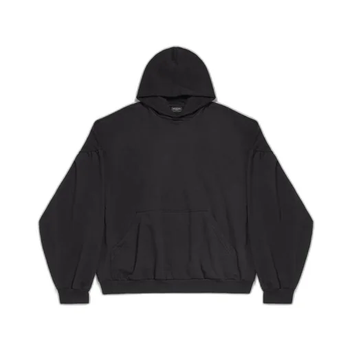Handwritten Round Hoodie Oversized