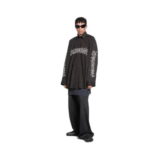 DIY Metal Outline Engineered Shirt Oversized