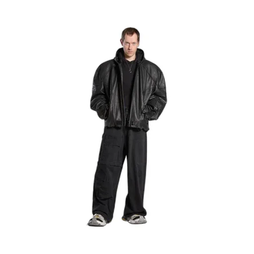 Hooded Biker Jacket