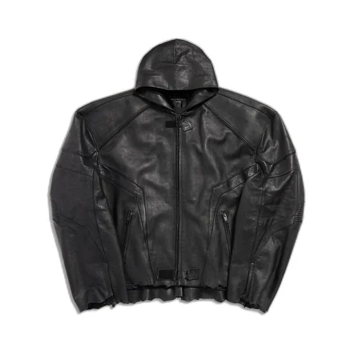 Hooded Biker Jacket