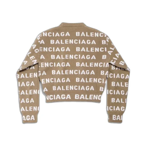 Bal Horizontal Allover Cropped Sweater