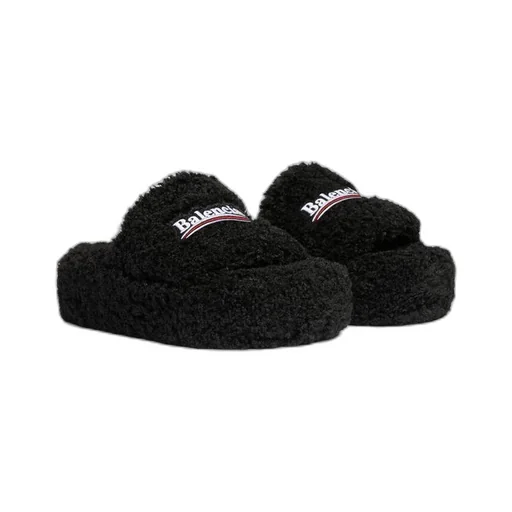 Furry Platform Sandal