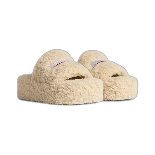 Furry Platform Sandal