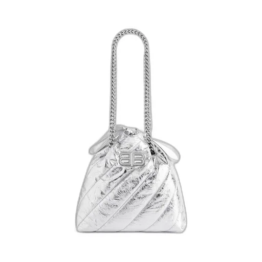 Crush Small Tote Bag Metallized Quilted 