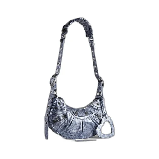 Le Cagole XS Shoulder Bag Metallized With Leopard Print