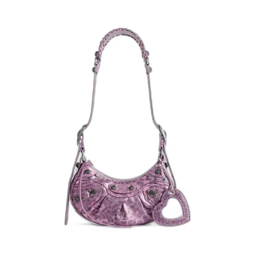 Le Cagole XS Shoulder Bag Metallized With Leopard Print