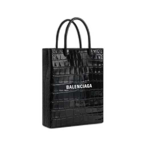 Large Shopping Bag Crocodile Embossed